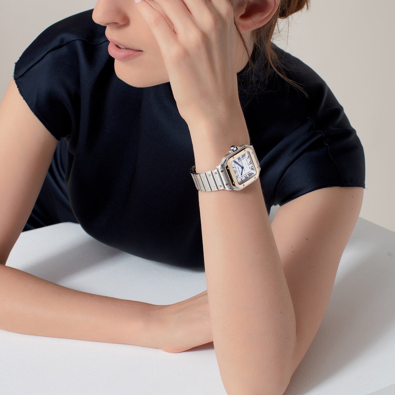 Santos de Cartier | 35mm, Two-Tone Steel & 18K Yellow Gold, Silver Dial