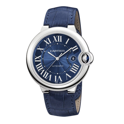 Ballon Bleu de Cartier | 42mm, Steel, Alligator Leather, Blue Dial