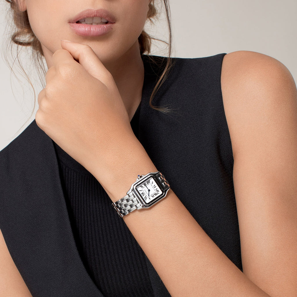 Panthère de Cartier Medium Model | 27mm, Steel, White Dial