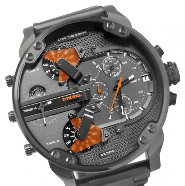 Diesel DZ7315 Mr. Daddy 2.0 Chronograph Men's Watch – Grey Dial & Grey Stainless Steel Strap