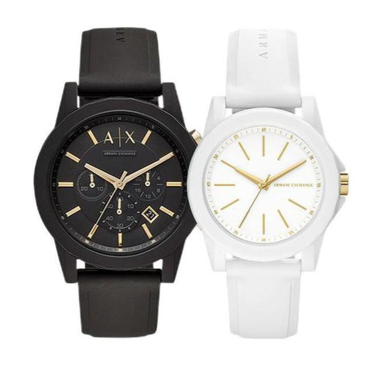Armani Exchange Outerbanks AX7105 Men's Chronograph Watch – Black Dial with Black Stainless Steel Strap