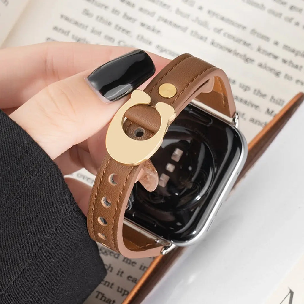 C-Buckle applewatch Leather Band