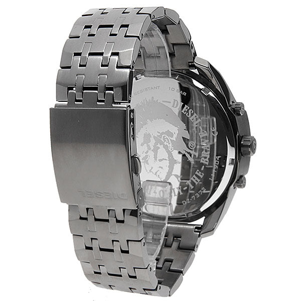 Diesel DZ7372 Uber Chief Chronograph Men's Watch – Black Dial & Grey Stainless Steel Strap