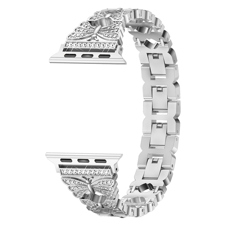 Stainless Steel Watch Band For Apple Watch Series 9&8&7 41mm / SE 3&SE 2&6&SE&5&4 40mm / 3&2&1 38mm(Silver)
