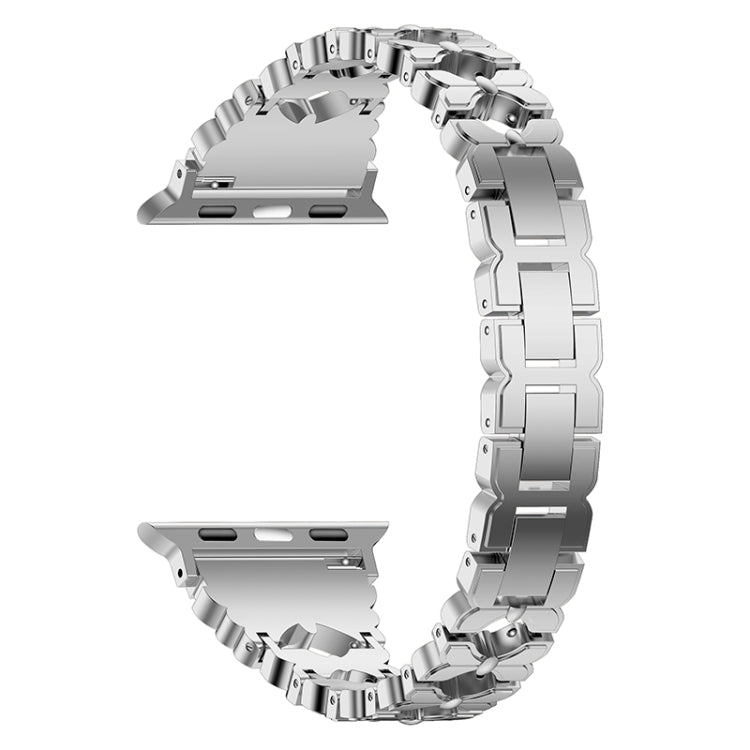 Stainless Steel Watch Band For Apple Watch Series 9&8&7 41mm / SE 3&SE 2&6&SE&5&4 40mm / 3&2&1 38mm(Silver)