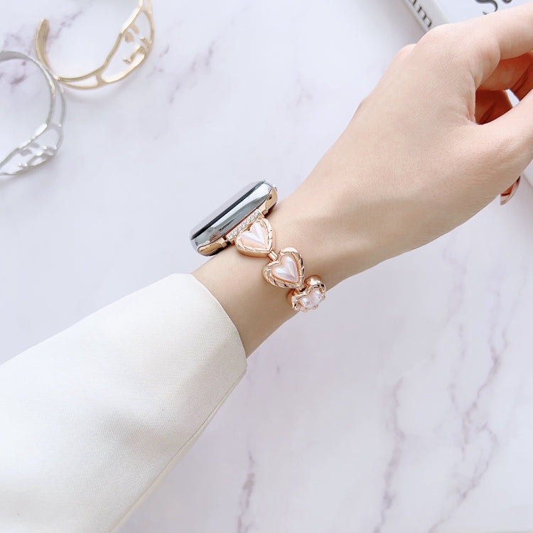 Metal Bracelet Watch Band For Apple Watch Series 8&7 45mm / SE 2&6&SE&5&4 44mm / 3&2&1 42mm(Butterfly Black Rose)