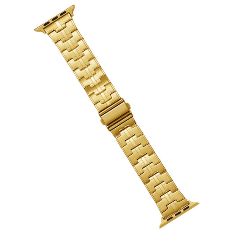 For Apple Watch Series 4 40mm Stainless Steel Watch Band(Gold)