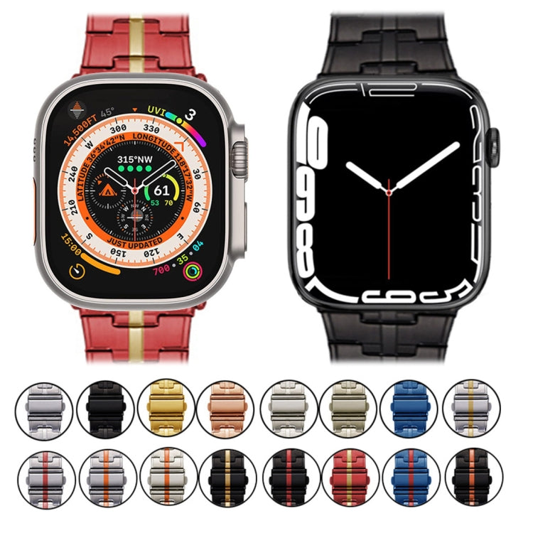 For Apple Watch Series 4 40mm Stainless Steel Watch Band(Gold)