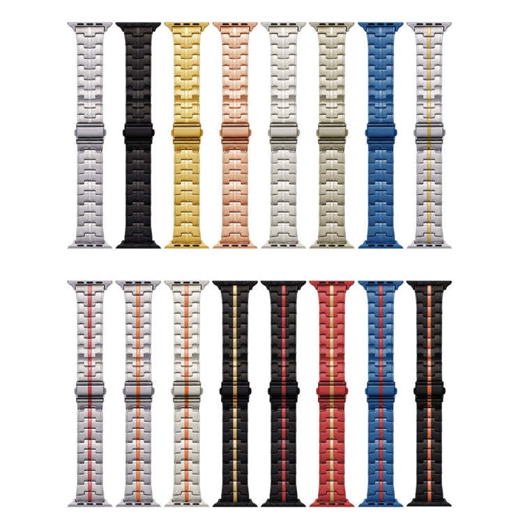 For Apple Watch Series 4 40mm Stainless Steel Watch Band(Gold)