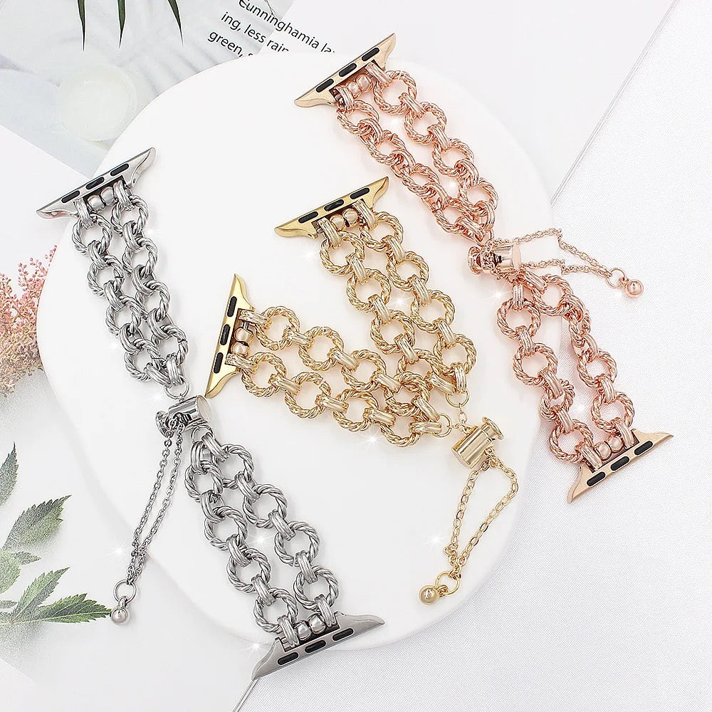 LuxeLinks Steel Bracelet Band For Apple Watch Multiple Colors Available