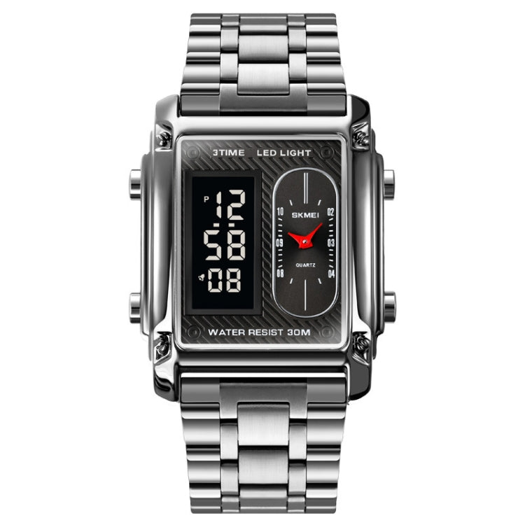 skmei-1868-square-double-display-waterproof-men-watch-style-steel-belt-silver