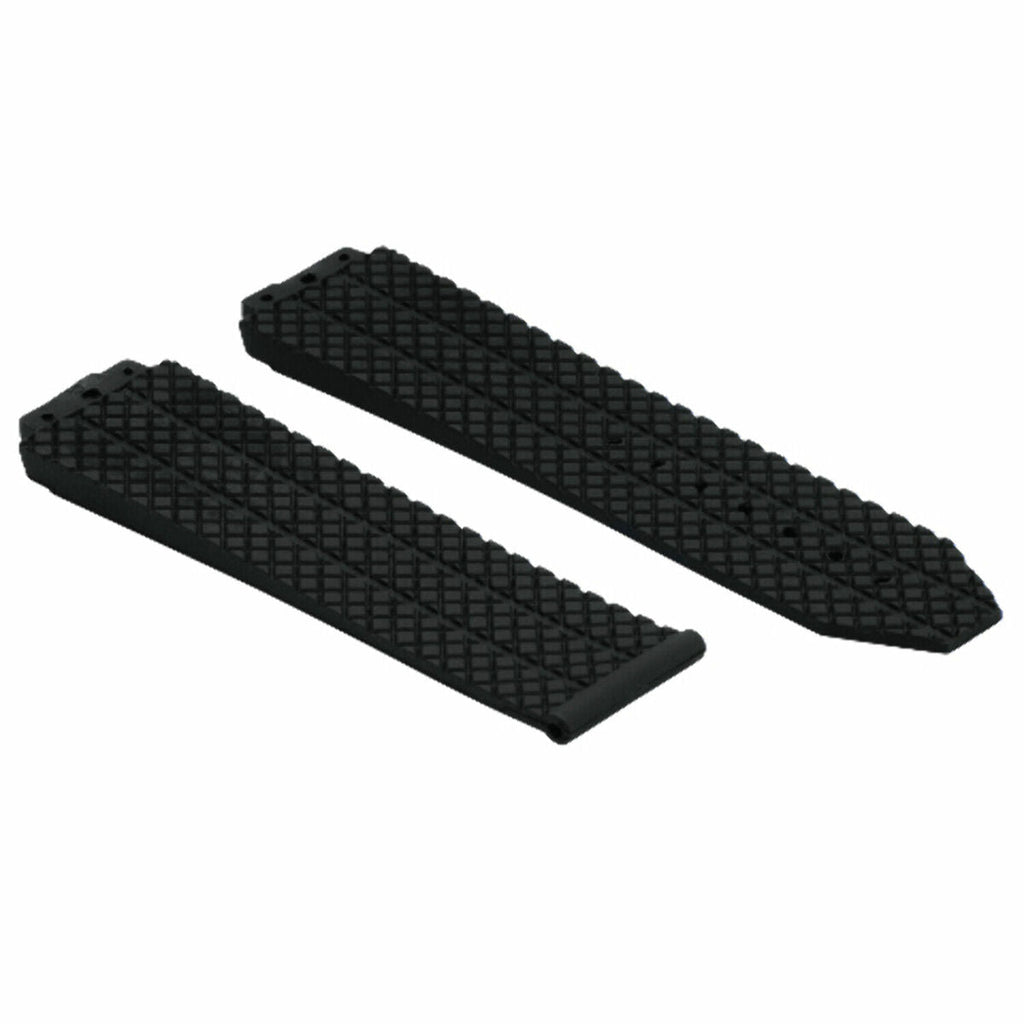 24-25MM RUBBER WATCH STRAP BAND FOR HUBLOT FUSION BIG BANG 44-44.5-45MM CERAMIC